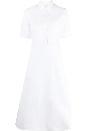 Thom Browne A-line cotton short-sleeve shirt dress