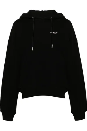 OFF-WHITE Logo-embroidered cotton hoodie