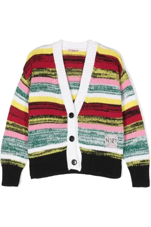 Nº21 Marl-knit V-neck cardigan