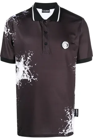 Philipp Plein Splash-print cotton polo shirt