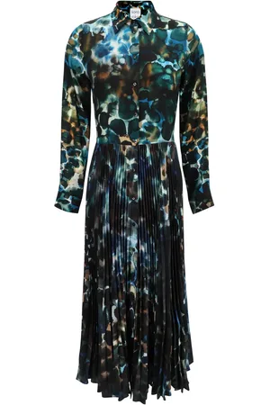 SARA ROKA Abstract-print shirt dress