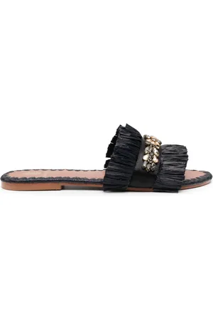 De Siena shoes Semira bead-embellished flat slides