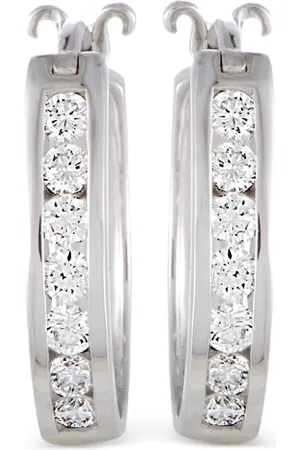 LB Exclusive 14K white gold diamond earrings