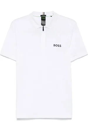 HUGO BOSS Monogram-jacquard polo shirt