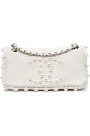 CHANEL 2008-2009 Lambskin Pearl Obsession Flap shoulder bag