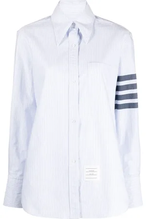 Thom Browne 4-Bar stripe easy-fit shirt