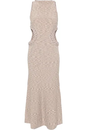 Cult Gaia Andreas ribbed-knit midi dress