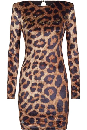 Philipp Plein Leopard-print cut-out mini dress