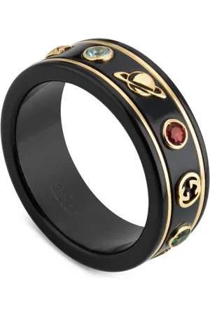 Gucci 18K yellow gold Icon topaz and corundum ring