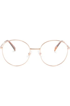 Miu Miu Metallic round-frame glasses