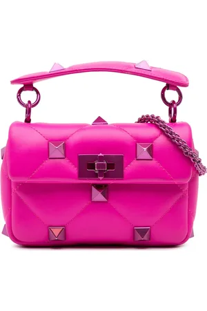 VALENTINO GARAVANI 2018-2024 Small Nappa Lacquer Monochrome Roman Stud satchel