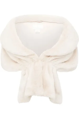 Unreal Fur Champagne faux-fur shawl