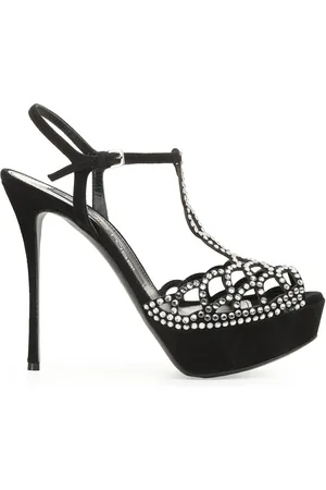 Sergio Rossi Sr Mermaid 90mm crystal-embellished leather sandals