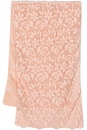D.EXTERIOR Floral-embroidered scarf