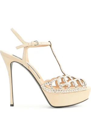 Sergio Rossi Sr Mermaid 140mm crystal-embellished leather sandals