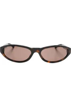Balenciaga Tortoiseshell oval-frame sunglasses