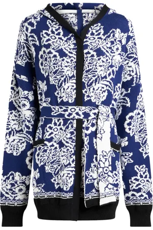 Etro Floral-jacquard hooded cardi-coat