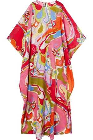 Puccini Orchidee-print kaftan