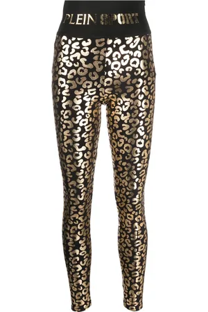 Philipp Plein Leopard-print cotton leggings