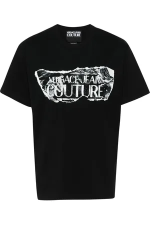 VERSACE Logo-print cotton T-shirt