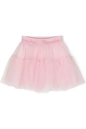 MONNALISA Logo-waistband tutu skirt