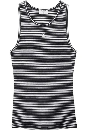 Filippa K Striped fine-rib organic-cotton vest
