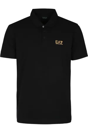 EA7 Logo-embroidered polo shirt