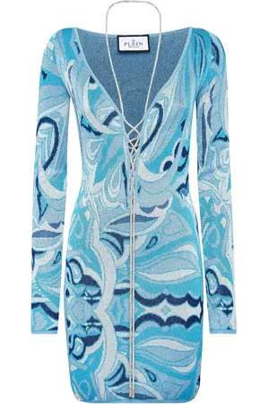Philipp Plein V-neck knitted minidress