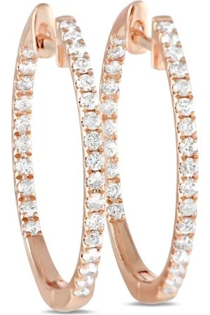 LB Exclusive 14K rose gold Inside-Out diamond earrings