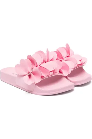 MONNALISA Floral-appliqué slides