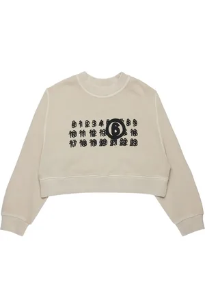 Maison Margiela Numbers-motif cropped sweatshirt