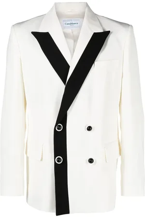 Casablanca Contrast-lapel double-breasted blazer