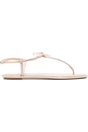 RENE CAOVILLA Peach Flower sandals