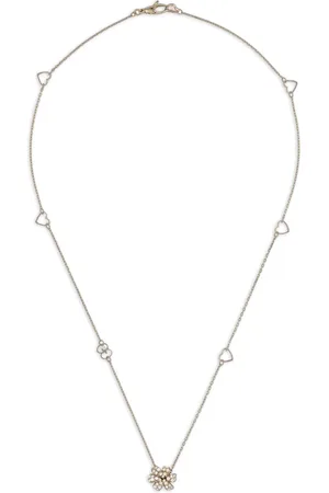 Gucci 18K white gold diamond and mother-of-pearl necklace