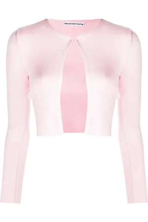 Alexander Wang Bonded crew-neck cropped cardigan