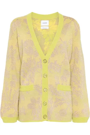 Barrie Floral-intarsia V-neck cardigan