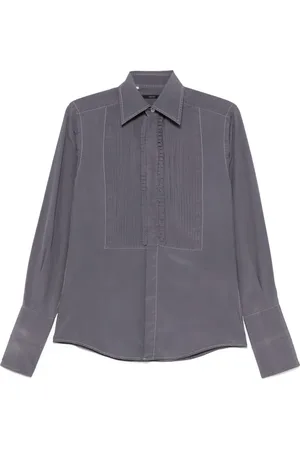 Gucci 2000s pintuck-detail shirt