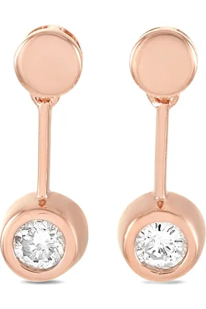 LB Exclusive 14K rose gold diamond earrings