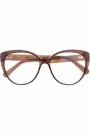 Longchamp Cat-eye frame logo-arm glasses
