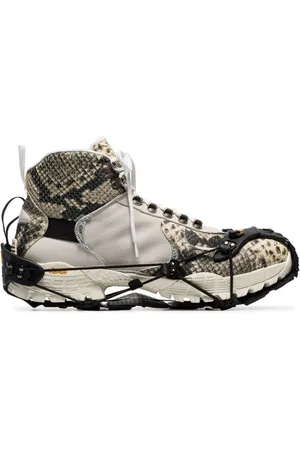 1017 ALYX 9SM Beige and snakeskin effect leather high-top sneakers