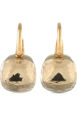 Pomellato 18K yellow Nudo lemon quartz earrings