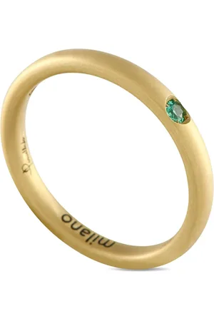 Pomellato 18K yellow Lucciole emerald ring