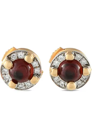 Pomellato 18K yellow M’ama Non M’ama diamond and tourmaline stud earrings