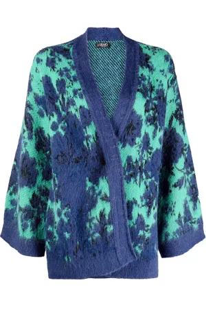 Liu Jo Floral intarsia-knit cardigan