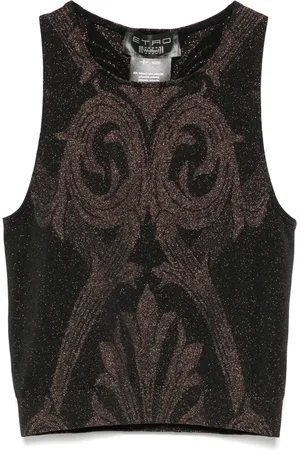 Wolford Metallic jacquard crop top
