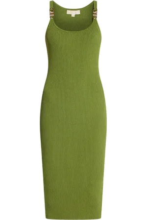 Michael Kors Recycled-viscose knitted midi dress