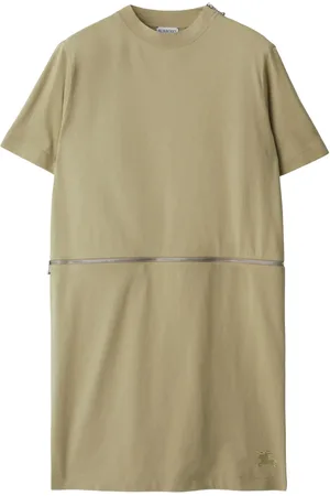 Burberry Logo-embroidered cotton dress