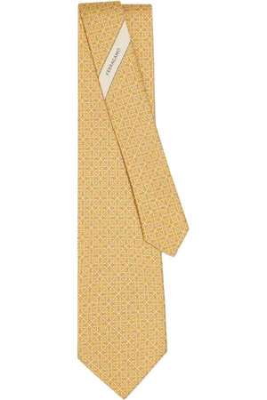 Salvatore Ferragamo Square Gancini-print silk tie