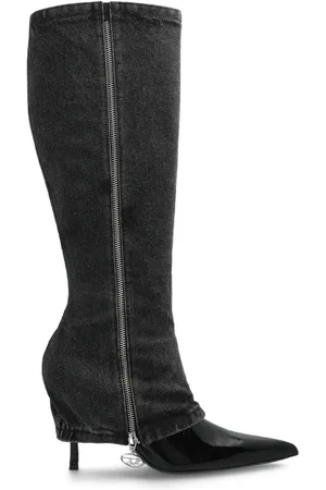 Diesel 100mm denim-panel boots