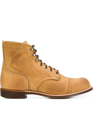 Red Wing Camel suede Iron Ranger ankle boots